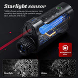 800M Infrared Starlight Sensor 1080P HD Night Vision Camera with Compass 5W IR High-Power Fill Light & 10X Digital Zoom with High Strong Sensitivity Image