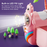 Kid's Multifunctional 1000X Magnification Microscope with Cute Cartoon Silicone Case Children Love it to Observe Distant Objects