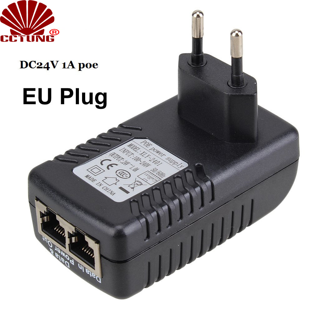 24V1A 24W POE (Power on Ethernet) Injector for CCTV POE IP Camera