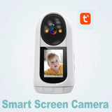Tuya Smart WiFi 2MP AI Video Calling Screen Camera with Motion Tracking & 1Button to Start Video Call & PTZ 360 Monitoring