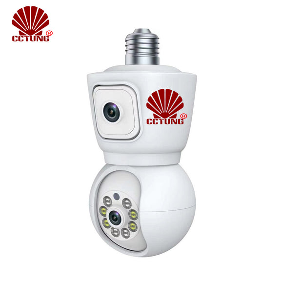 WiFi 360 H.265 Compressed Format Panoramic Light Bulb Camera With 360 Degree Panoramic Picture &  E27 Lam Holder
