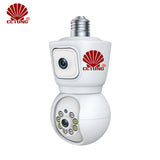 WiFi 360 H.265 Compressed Format Panoramic Light Bulb Camera With 360 Degree Panoramic Picture &  E27 Lam Holder