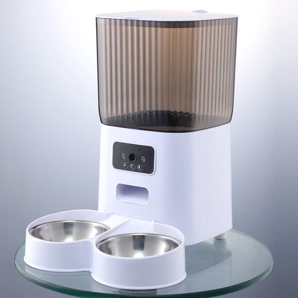PET Intellignet Snack Automatic Feeder With 5LCapacity & HD Smart Camera for Video & Voice Interactive System by Free APP