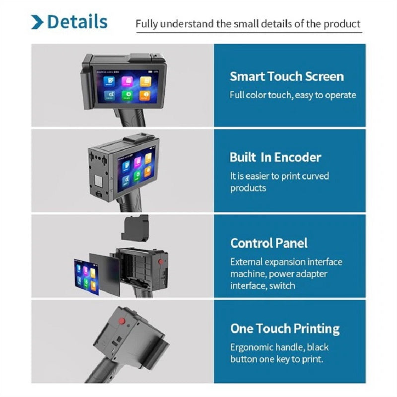Portable Handheld Intelligent Inkjet Printer Meet the needs of custome ...