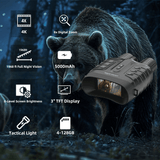 As8801 Full Night Vision Binoculars Googles with 4K HD Video Size & 3" TFT LCD Display 8X Digital Zoom IP 65 Waterproof