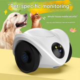 Whole House Mobile Walking Robot with Security Smart Camera for Specific Pet Monitoring & Playing With Remote Laser Dot & Feeing Snacks