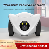 Whole House Mobile Walking Robot with Security Smart Camera for Specific Pet Monitoring & Playing With Remote Laser Dot & Feeing Snacks