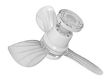 E27 Socket 5 blade LED Fan Light  With Remote Controller For different Gear Speed and Color Temperature.