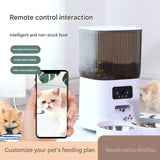 PET Intellignet Snack Automatic Feeder With 5LCapacity & HD Smart Camera for Video & Voice Interactive System by Free APP