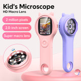Kid's Multifunctional Microscope with 2 inch IPS Screen & Upgraded SUper Macro Lens support PC +Laptop for online observation