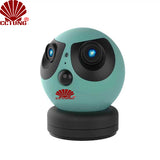 Cute Panda 2K HD WIFI Home Security Dual Panoramic bicocular Dual Screen Intelligent Camera  with Dual Eyes for 180° Wide angle