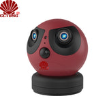 Cute Panda 2K HD WIFI Home Security Dual Panoramic bicocular Dual Screen Intelligent Camera  with Dual Eyes for 180° Wide angle
