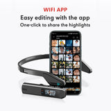 S111 2.7K Ultra HD Video Wearable Tiny Ergonomic Design Sports Camera amounted at the head with Free APP Live Monitoring