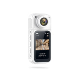 Mini cámara portátil con WIFI para pulgar, pequeña, con pantalla HD, lente con rotación de 180 grados y una sola toma con grabación doble frontal y posterior