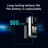 SAW10 4K HD Thumb Action Mini Camera with 1.3“ IPS full-touch HD Screen & Waterproof Cover can made to Dive 30metres