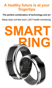 Smart RING with Step count,Heart rate, Blood oxygen, Blood pressure，24-hour health monitoring By Free Mobile APP