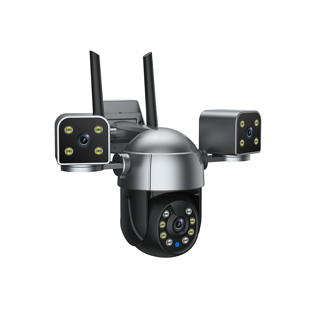 Tri-eye 6MP Smart Camera with Two fixed lenses Manual Rotation 700 Deg ...