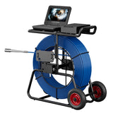 9mm Cable 120M Sewer Pipe Inspection Camera 10 Inch IPS 1080P Screen & Meter Counter & Self-Leveling 512HZ Locator