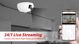 TUYA HD 1080P Dummy Smoke Detector WI-FI Security Camera With 330Degree  Pan Rotating Push Alarm Notification by free APP