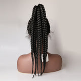 360 Lace Full-Hand Braid Wig for Black Women Synthetic Lace Front Wig Cornrow Braids Lace Wigs