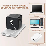 Mini Portable Compact Laser Engraving Machine 1.6W Desktop Etcher Cutter Engraver Via Bluetooth Connection Setting in Mobile APP