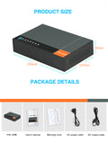 POE-100W Mini Portable High Power POE UPS with USB5V/2.5A DC12V6A/9V2.5A POE15V/24V1.5A Port