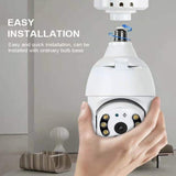 IR Light Version PTZ WIFI IP Camera with E27 Power Socket AI Human Detect IR Network Surveillance Auto Tracking Free Mobile APP