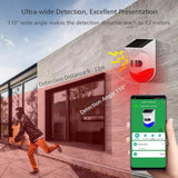 Solar Powered Infrared Motion PIR Sensor Detector Strobe Siren With Standalone & RF433 Wireless Control & WIFI TUYA Mobile Alarm